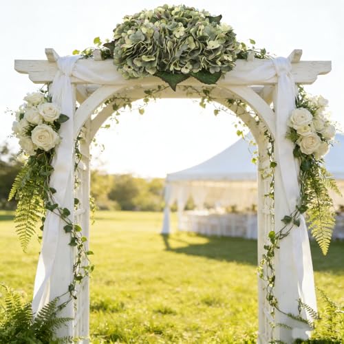 Kimura's Cabin 6pcs Hydrangea Artificial Flowers Fake Hydrangeas,Mint Green | Silk Hydrangea Flower with Stems Faux Flower,Home Table Centerpieces Wedding Bouquets Arrangements Baby Shower Party Decor - color: Mint Green