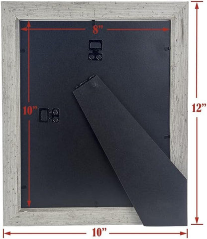 Grey 8x10 Picture Frame set of 3,Display 8x10 without Mat or 5x7 with Mat Wall Gallery Photo Frames - color: Grey, size: 8x10 inches
