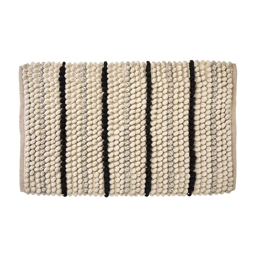 SKL Home Roseville Bath Rug, Plush Chenille, Anti-Slip, 20" x 30", Tan | 100% Cotton with Latex backing. Ultra-soft & absorbent. Modern stripe design works in the bathroom, kitchen or any space. - color: Roseville, style: Rug