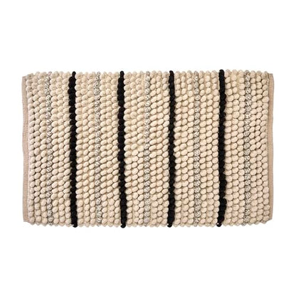 SKL Home Roseville Bath Rug, Plush Chenille, Anti-Slip, 20" x 30", Tan | 100% Cotton with Latex backing. Ultra-soft & absorbent. Modern stripe design works in the bathroom, kitchen or any space. - color: Roseville, style: Rug