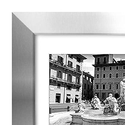 Americanflat 4x6 Collage Picture Frame with Shatter-Resistant Glass - Fits Five 4x6 Photos or Use as One 11x14 Picture Frame - Signature Collection - Collage Frames for Wall Display - Silver | Overall frame size 11x14, Shatter-resistant glass, hangs verti