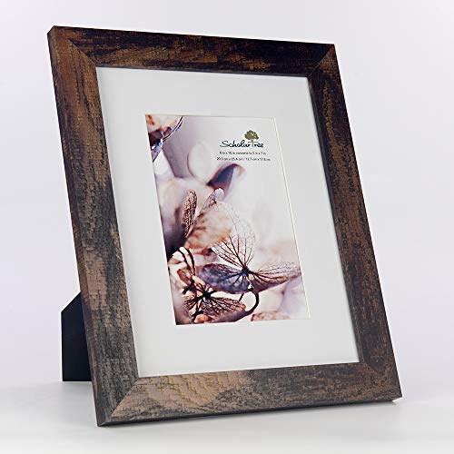brown 8x10 Picture Frame set of 3,Display 8x10 without Mat or 5x7 with Mat Wall Gallery Photo Frames - color: Brown, size: 8x10 inches