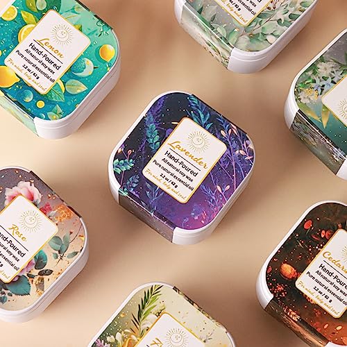 Premium 8-Pack Organic Aromatherapy Candles, Hand-Poured Soy Wax Jars, Natural Fragrance for Home Décor, Housewarming, Birthdays, and Relaxing Evenings