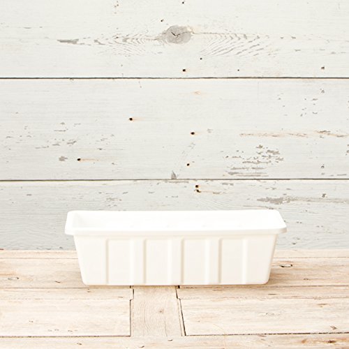 Novelty Poly-Pro Plastic Flower Box Planter, White, 18-Inch - color: White, size: 18-Inch