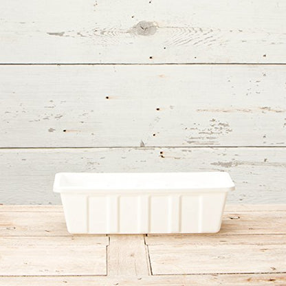 Novelty Poly-Pro Plastic Flower Box Planter, White, 18-Inch - color: White, size: 18-Inch