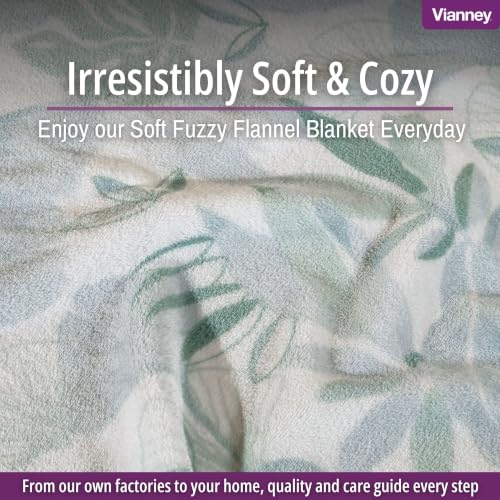 Vianney - Lightweight Blanket - Aspen/Queen Size - Beauty Soft 100% Polyester Fabric - Lightweight Year-Round Warmth and Machine Washable - color: Light Blue / White, size: Full / Double