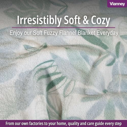 Vianney - Lightweight Blanket - Aspen/Queen Size - Beauty Soft 100% Polyester Fabric - Lightweight Year-Round Warmth and Machine Washable - color: Light Blue / White, size: Full / Double