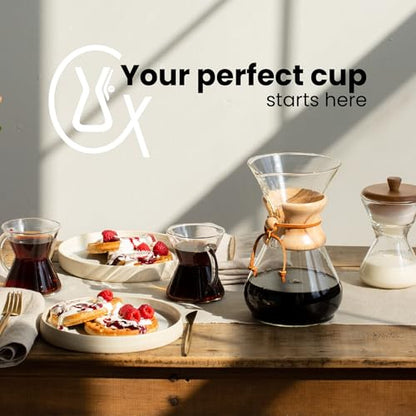 Chemex Double Walled Insulated Glass Coffee Mug, Hot and Cold Beverage Cup | Insulated Non-Porous Glass, Keeps Drinks Hot or Cold, Coffee Lover Gift