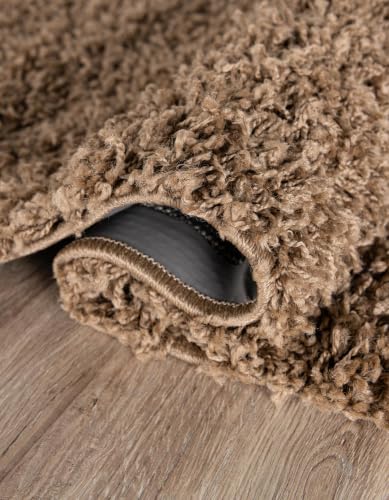 Unique Loom Solid Shag Collection Area Rug (2' 2" x 3' 1" Rectangle, Sandy Brown) - color: Sandy Brown, size: 2' x 3'1" (Rectangular)