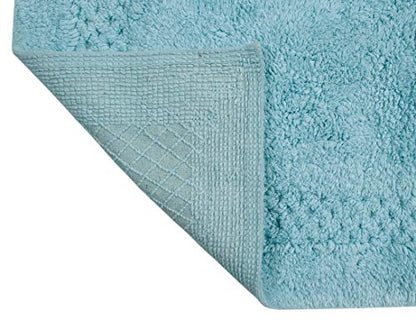 Home Weavers Classy Bathmat 100% Cotton Bathroom Rugs Set, Bathroom Décor, Washable Rug, Extra Soft and Absorbent Bath Rug, Kitchen Mat, Bath Mat Set, Bath Floor Mat Non Slip, 21"x34" Rectangle, Aqua