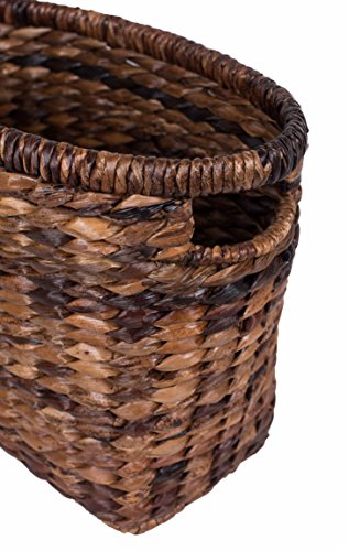 BirdRock Home Seagrass Magazine Basket - color: Espresso