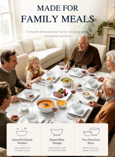 Small Bowls Set, White Ceramic Bowls of 6, 10 oz Porcelain Bowl for Kitchen Dessert Rice Side Dish Snack Soup Fruits Cereal Ice Cream, Microwave Dishwasher Freezer Oven Safe Easy Clean Stackable | Porcelain Bowls, Portion Control, for Soup Cereal Ice Crea