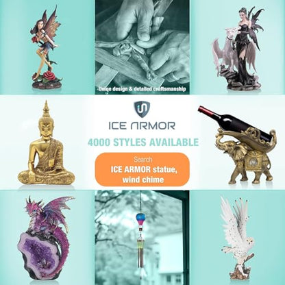 ICE ARMOR 5.5" H Bronze Buddha with Louts Backflow Incense Burner Statue Incense Holder Figurine Statue Sculpture Ornament Decoration Home/Room Decor Ideas