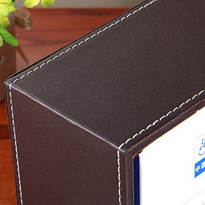 High-end Fashion Pu Leather Tissue Box Holder Business Black,Rectangular Tissue Box Cover,Napkin Holder Drawer Paper Dispenser,Home Office car Tissue Holder with Magnetic Bottom (Brown) - color: Brown