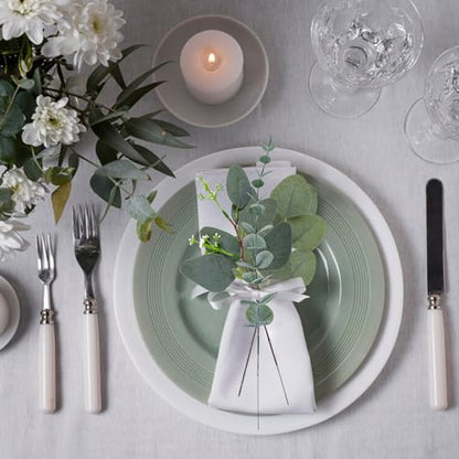 Eucalyptus Leaves Stems 30 PCS, 4 Kinds Mixed Artificial Greenery Stems for Wedding Decor Vase Floral Arrangement Centerpiece
