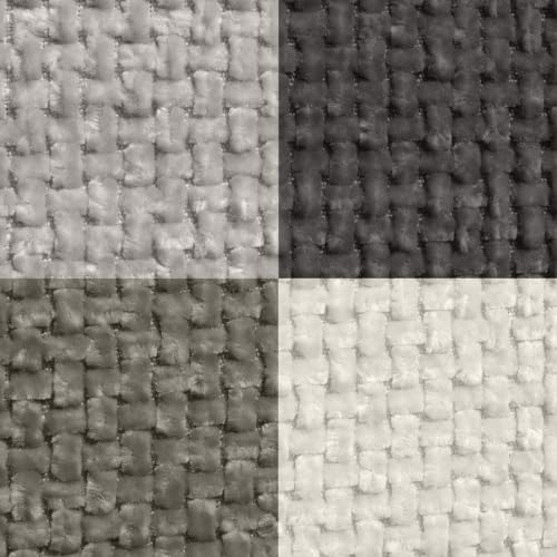 Textured Chenille Pillow Covers 20x20, Pack of 4, Light Brown | Thick Textured Chenille with Hidden Zipper - color: Neutral Gray, size: 20" x 20" (Pack of 4)