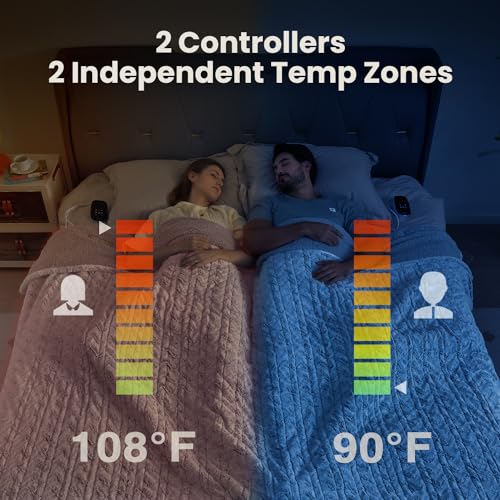 Bearhug Electric Blanket King Size 100" x 90" Dual Controllers Heated Blanket, 10 Heat Settings, 1-12 Hour Auto Shut-Off, Faux Fur & Sherpa Dual-Sided, Machine Washable, Gift-Ready Elegant Packaging - color: Dreamy Milky Way, size: King Size 100" × 90"