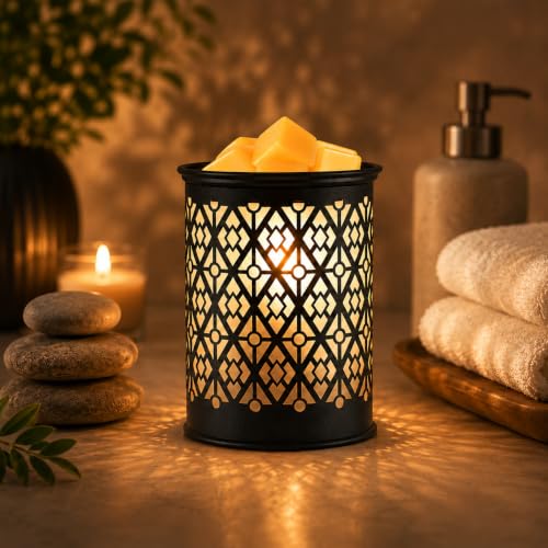Wax Melt Warmer Metal Wax Warmer for Scented Wax Candle Wax Burner | Electirc Wax Melt Warmer Candle Melter as Gifts for Moms Grandma Women Girls (Diamond) - style: Diamond