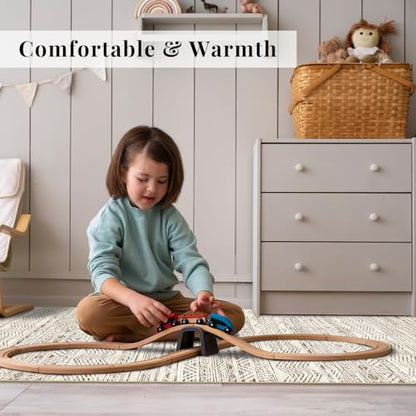Moroccan Washable Hallway Runner Rug - 2'6"x12' Non Slip Floor Mat for Kitchen Low Pile Living Room Carpet with Rubber Backing Bedroom Rugs for Entryway 2'6"x12' Beige | Soft Kitchen Rugs Low Pile Thin Carpet Runners for Entryway Bedroom Bathroom Living R