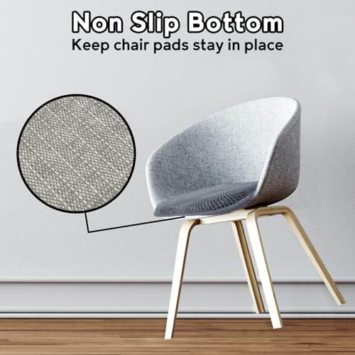 Grey Foam Seat Cushions Kitchen Chairs Pads for Dining Chairs Non Slip Office Seat Cushions Washable U Shaped Soft Thick Large Metal Wooden Chair Cushions,17" x 15" | Grey 17x15 U Shaped Washable Soft Thick Memory Foam Large Office Metal Wooden Outdoor Pa