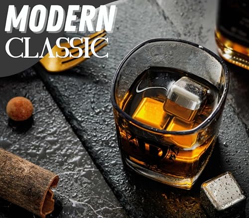 Whisky Gifts for Men, Personalized Initial Whiskey Glass with Whiskey Stones for Dad, Boyfriend, Best Friends, Coworkers, Husband, Brother, Uncle and Boss on Father's Day, Boss Day and Birthday - D - color: D