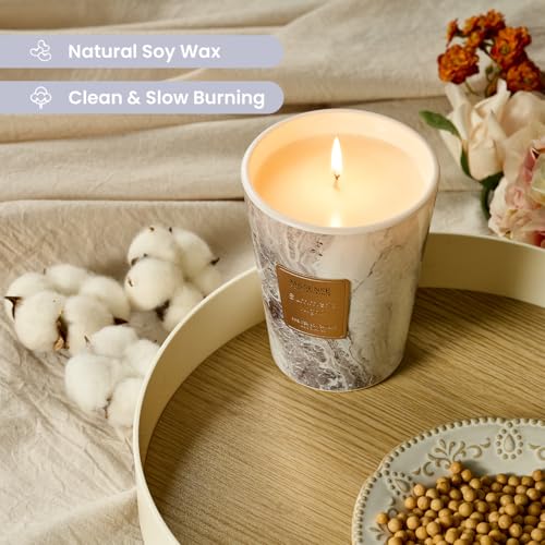 M&SENSE Summer Night Scented Soy Candle, 3 Wick Highly Scented 14.1 Oz 75H, Aromatherapy Christmas Gift for Women and Men - color: SummerNight, size: Medium