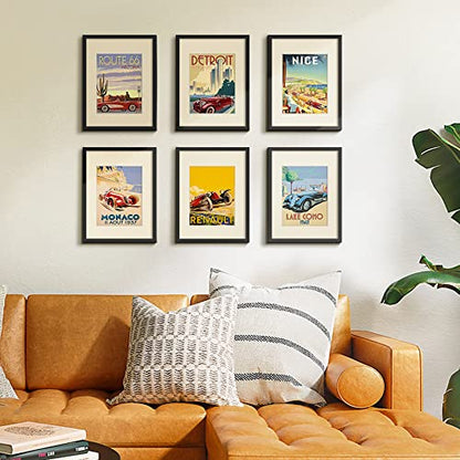 upsimples 12x16 Picture Frame Set of 10, Display Pictures 8.5x11 with Mat or 12x16 Without, Multi Photo Frames Collage for Wall Display, Black | Fit 8.5x11 and 12 x 16 Photos, Wall or Tabletop Display, For Gallery Hallway Living Room, For Christmas - colo