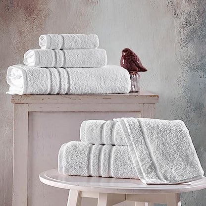 Hawmam Linen Personalized Towels - Customized Turkish Cotton Towel Set, Monogrammed Towels with Initials, Name & Embroidery, Idea for Weddings, Bridal Showers, Anniversaries, for Couples, White - color: White