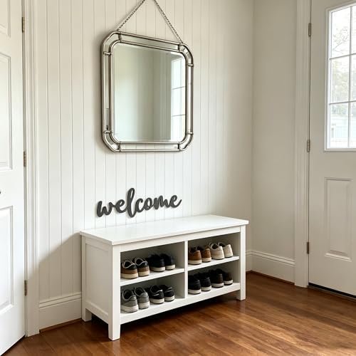 Wooden Welcome Sign for Back to School Decorations, First Day of School Wall Decorations, Rustic Welcome Sign for Classroom Home Entryway Front Door
