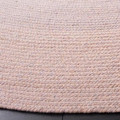 SAFAVIEH Cape Cod Collection Area Rug - 4' Round, Blue & Pink, Handmade Braided Cotton, Ideal for High Traffic Areas in Living Room, Bedroom (CAP242M) - color: Blue/Pink, size: 4' (Round)