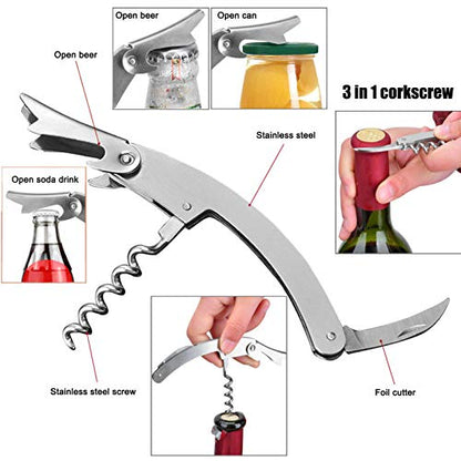 Wine Opener Accessories Gift Set Corkscrew Bottle Opener Kit for Party Gifts