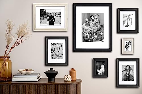 Yaetm 4x6 Picture Frame Set of 4, 1.4” Wide Molding & Rustic White Photo Frames with HD Tempered Glass, Display on Table Top & Wall Mounting (4 pack, Rustic White) - color: Rustic White, size: 4x6, 4 pack