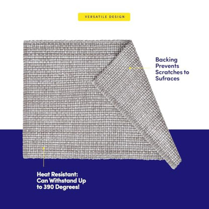 Sweet Home Collection 100% Cotton Placemats for Dining Room Rectangle Two Tone Woven Fabric 13" x 19" Soft Durable Table Mat Set, Set of 6, Gray - color: Gray, size: Rectangle 13" x 19"