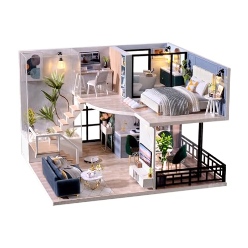 DIY Miniature Dollhouse Kit - Tiny House Modern Mini Scene Kit 3D Puzzles for Adults and Teenagers, Gifts for Women Teenagers Craft Lovers (Cozy Time) - style: Cozy Time