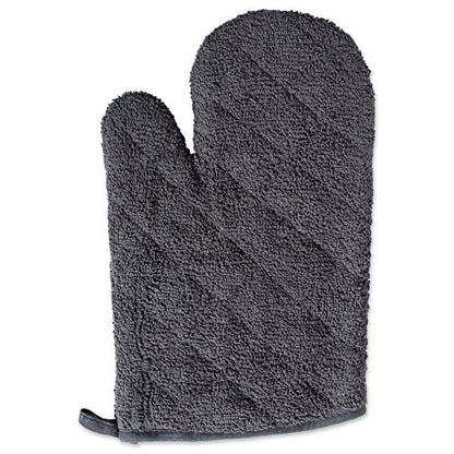 DII Basic Terry Collection 100% Cotton Quilted, Oven Mitt, Mineral Gray, 2 Piece - color: Mineral Gray, size: Oven Mitt