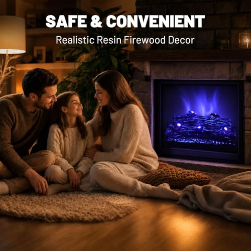 Electric Fireplace Logs Realistic Flame Effect Embedded Fireplace Flame Block 21.46 * 9.45 * 8.27 in USB Remotecontrol Fireplace Placement Not Emitting Heat - color: Extra Large