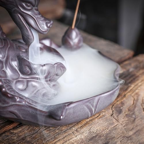 LUNIZ Incense Burner Backflow Incense Burner Home Furnishings Backflow Incense Burner Indoor Waterfall Fountain Room Decoration Incense Holder