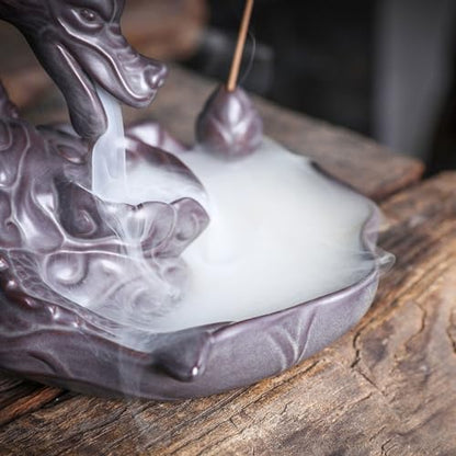 LUNIZ Incense Burner Backflow Incense Burner Home Furnishings Backflow Incense Burner Indoor Waterfall Fountain Room Decoration Incense Holder