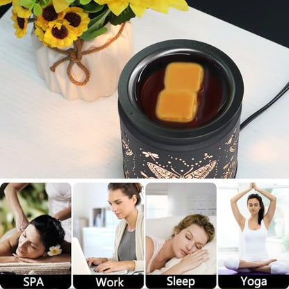 Butterfly Wax Melt Warmer Metal Wax Warmer for Scented Wax | Electric Fragrance Candle Oil Burner 2 in 1 Wax Melts as Gifts for Moms Grandma Women Girls - style: Butterfly