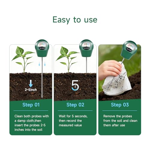 Soil Moisture Meter for Plants, Hygrometer Sensor Water Monitor, Plant Moisture Tester for Indoor Outdoor Garden, Potted Plants, Farm, Lawn, No Battery (Style 1) - size: Style 1
