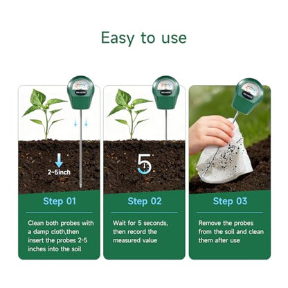 Soil Moisture Meter for Plants, Hygrometer Sensor Water Monitor, Plant Moisture Tester for Indoor Outdoor Garden, Potted Plants, Farm, Lawn, No Battery (Style 1) - size: Style 1