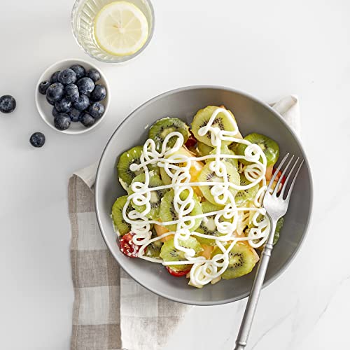 Y YHY Pasta Bowls 30oz, Large Grey Salad Serving Bowls - color: Gray, size: 30 oz