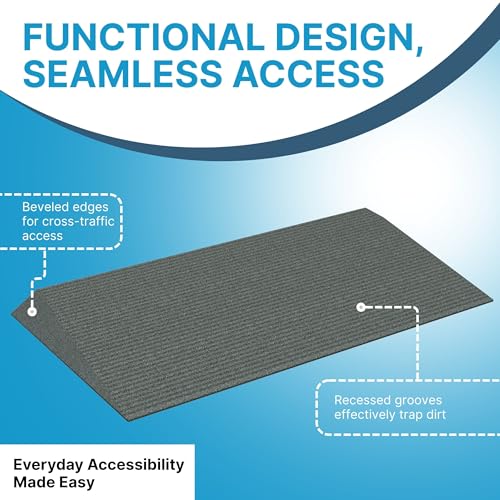 EZ-ACCESS Transitions Angled Entry MAT, Grey, 2-in - color: Grey, size: 2 Inches