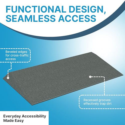 EZ-ACCESS Transitions Angled Entry MAT, Grey, 2-in - color: Grey, size: 2 Inches