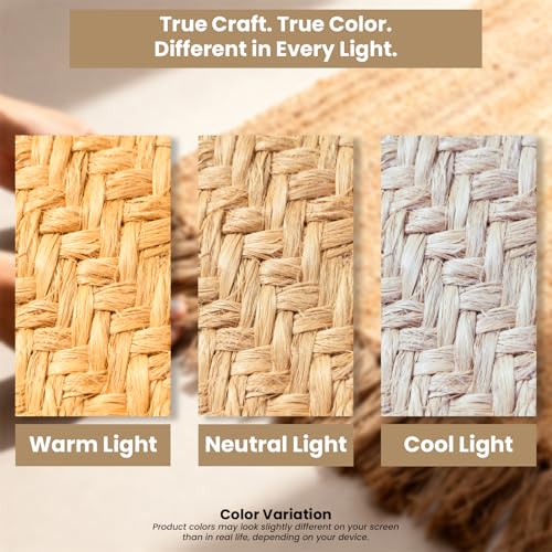 Jute Rug 2x3 Natural Fiber Braided Rugs Farmhouse Woven Reversible Kitchen Area Rug, 100% Pure Plant Fiber Entry Rug, Indoor Entryway Floor Doormat, 24x36 Rectangular - size: 2' x 3' (Rectangular)