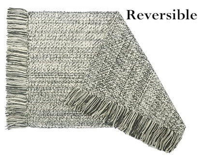 COTTON CRAFT Woven Area Rug - 2 Pack Entryway Rug with Fringe - 22x34 Inch | Grey Natural Reversible Boho Farmhouse Rustic Cotton Throw Rug Carpet - Washable Mat for Bedroom Living Room Kitchen Bathroom - color: Grey - 2 Pack, size: 1'10" x 2'10" (Rectang