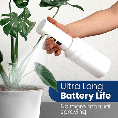 Automatic Electric Spray Bottle Mister - Continuous Rechargeable Battery Sprayer for Misting Plants, Household Cleaning, Hairstyling (25 oz)