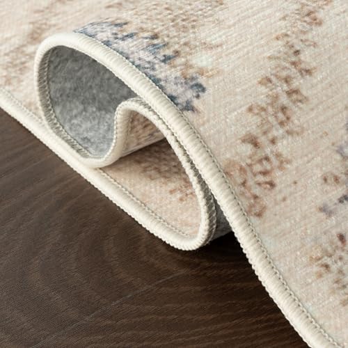 Dash & Albert Senava Grey Geometric Washable Rug, 4'x6' | Tala Machine Washable Rug, 4' X 6', Geometric Pattern - color: Tala Grey, size: 4' x 6' (Rectangular)