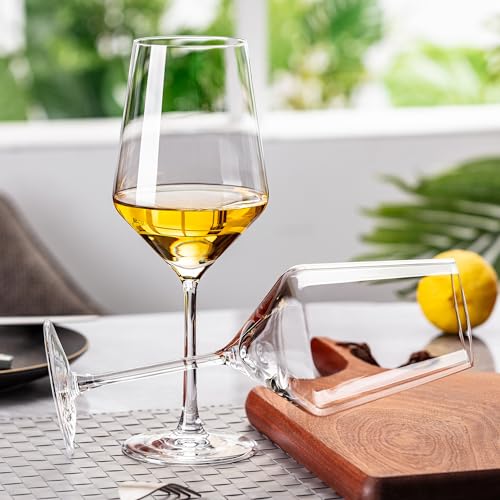 Wine Glasses Set of 4, 14oz Lead-free Red / White Wine Glass With Stem | Thin Rim, Long Stem, Universal Wine Glass for Bordeaux, Pinot, Merlot, Cabernet, Chardonnay, Gifts for Wine Lovers