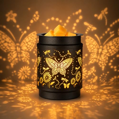 Butterfly Wax Melt Warmer Metal Wax Warmer for Scented Wax | Electric Fragrance Candle Oil Burner 2 in 1 Wax Melts as Gifts for Moms Grandma Women Girls - style: Butterfly